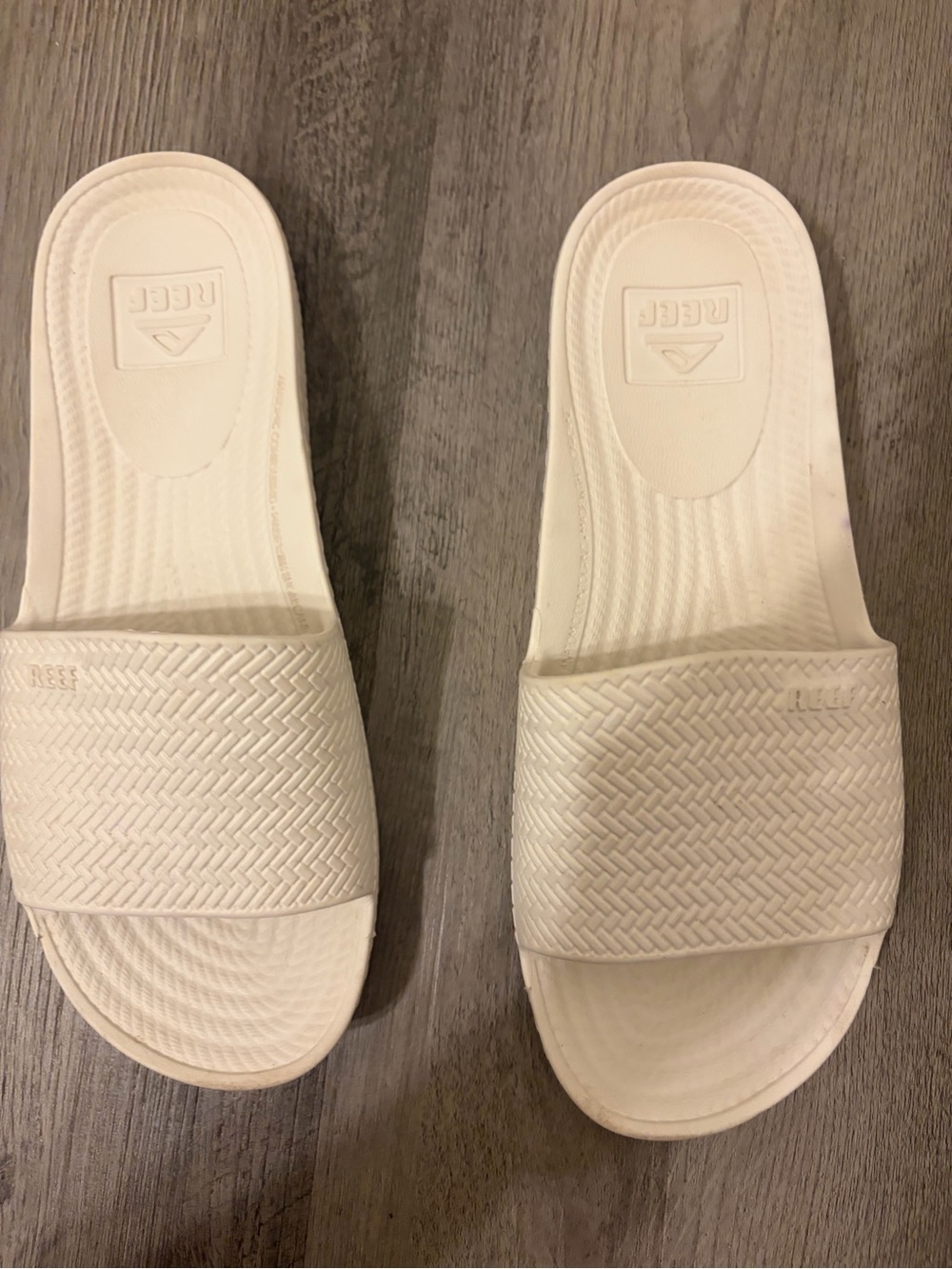 Reef Women's Water Scout Textured White Slide Sandals Size 8